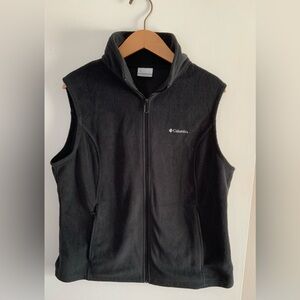Columbia Black Full-Zip Fleece Vest size XL